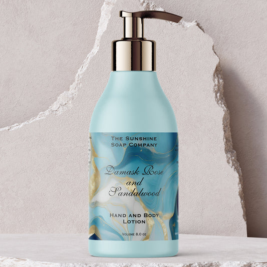 Blue Marble and Gold Foil Cosmetics Bottle Label
