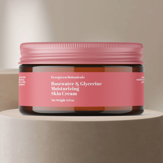 Modern dusty rose cosmetics jar label 1 x 7.25