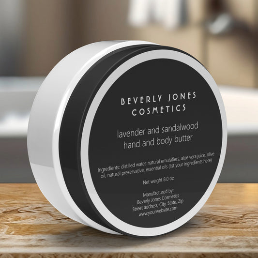 Elegant Minimalist Black and White Cosmetics Label