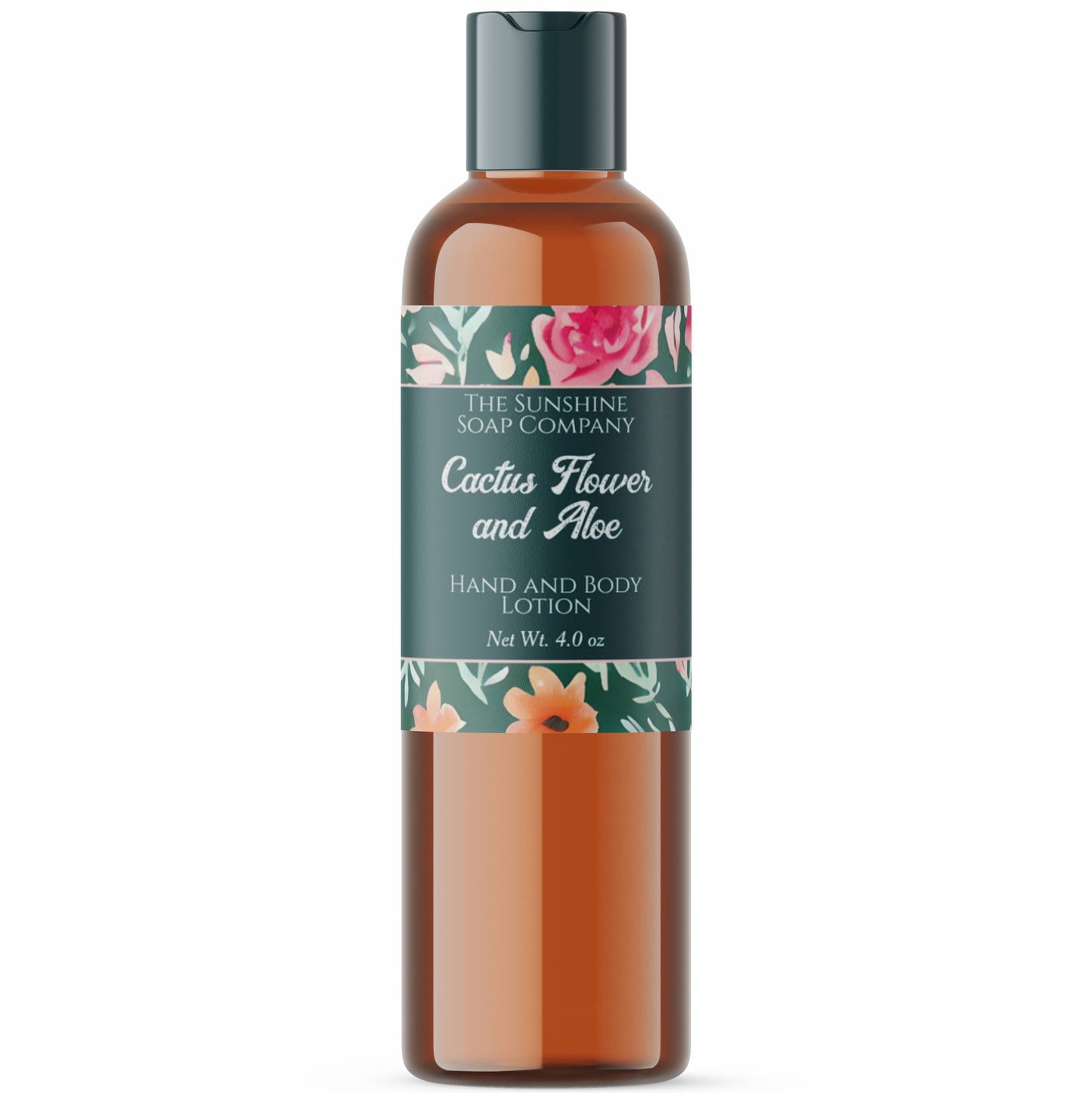 Customizable Packaging Label for Handmade Soap, Cosmetics, Bath and Body Products - Pink & Green Flowers - Rectangle - 3.75" x 2"