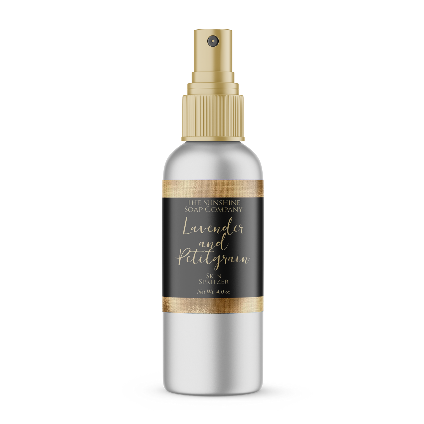 Handmade Soap and Cosmetics Product Packaging Label - Black with Faux Gold Foil - rectangle - 3.75" x 2"