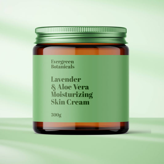 green cosmetics jar label