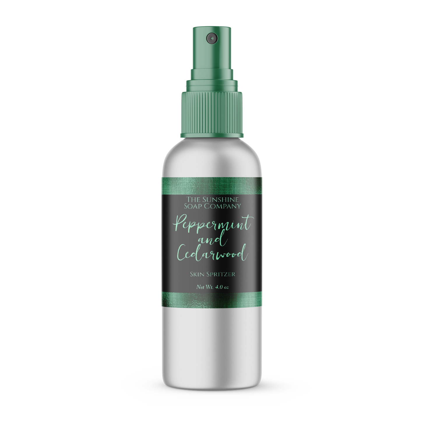 Handmade Soap and Cosmetics Product Packaging Label - Black with Faux Green Foil - rectangle - 3.75" x 2"