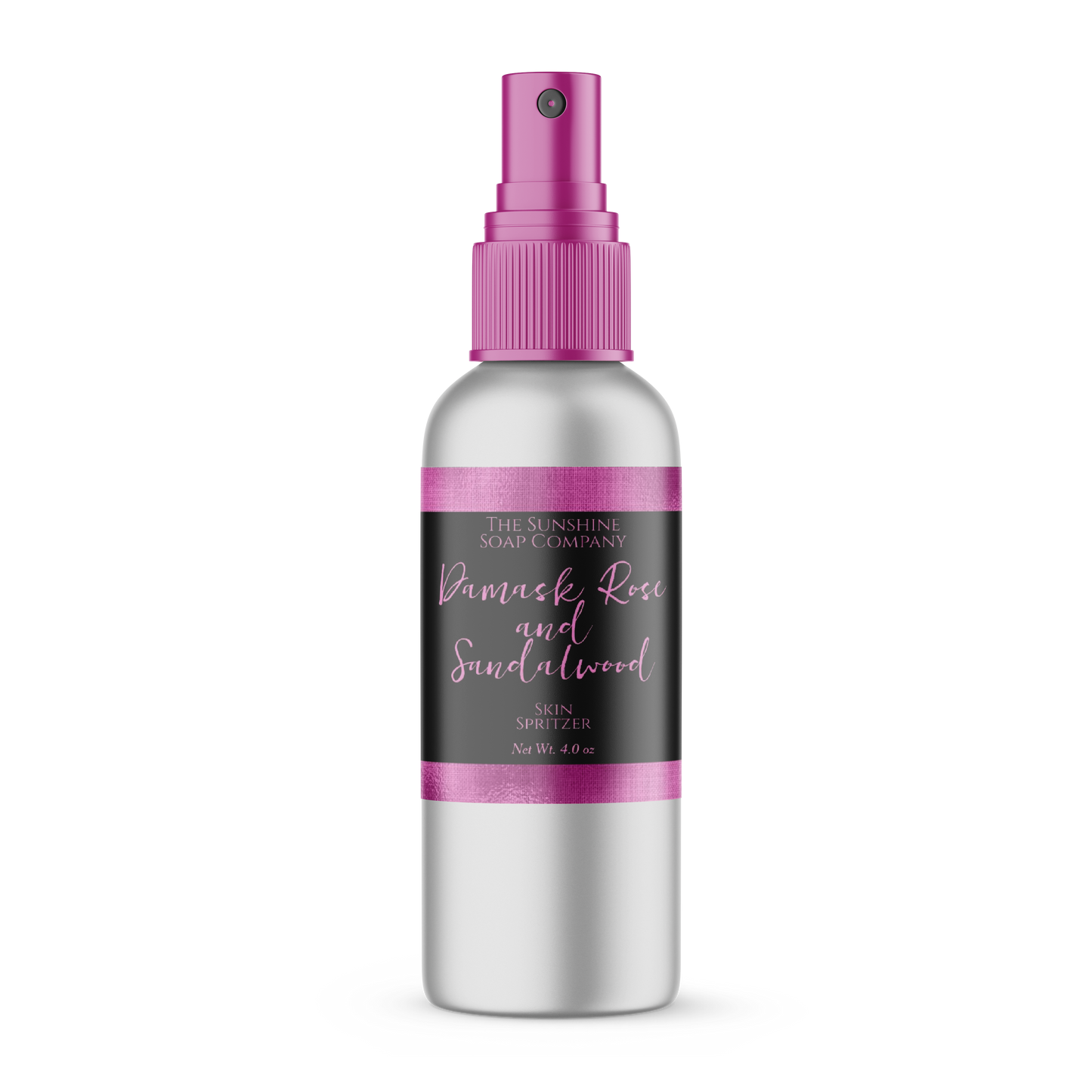 Handmade Soap and Cosmetics Product Packaging Label - Black with Faux Hot Pink Foil - rectangle - 3.75" x 2"