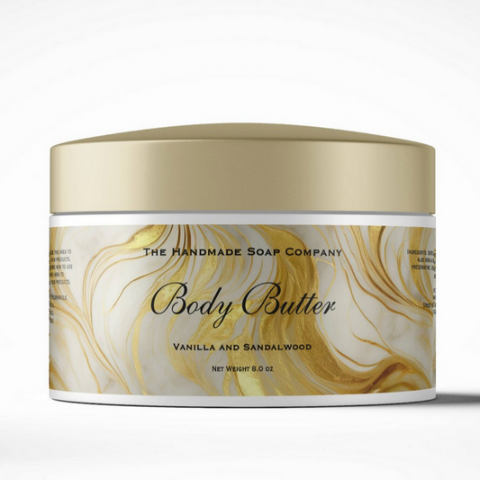 ivory and faux gold marbled cosmetics jar label