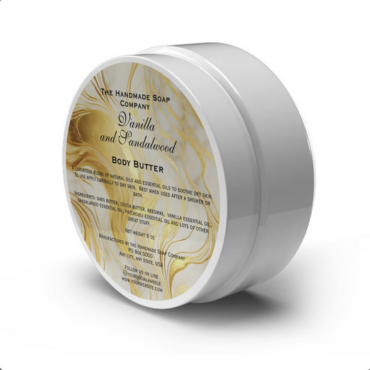 ivory colored and faux gold editable cosmetics label