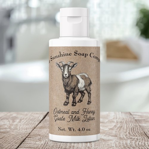 Kraft paper style Goat's Milk Cosmetics Label