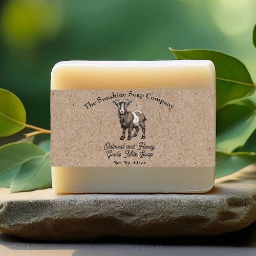Kraft paper style Goat's Milk Soap Belly Band