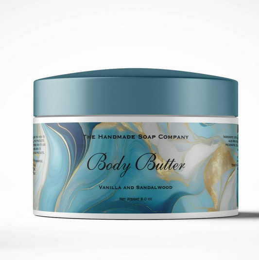 blue and faux gold cosmetics jar label