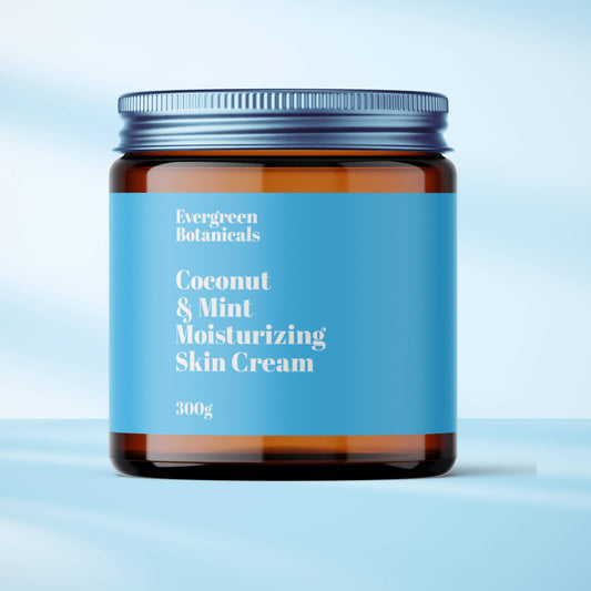 modern editable light blue cosmetics jar label