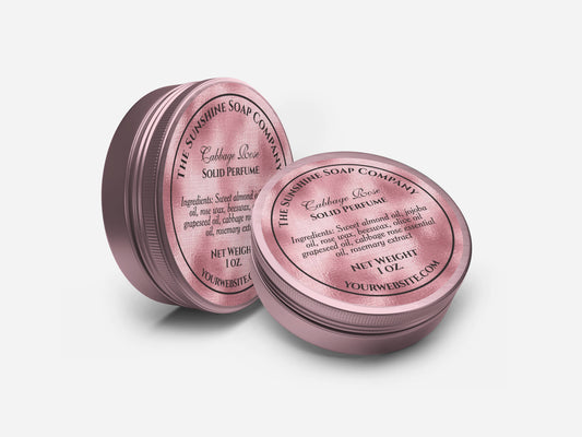 Vintage style woven pink foil soap cosmetic classic round sticker