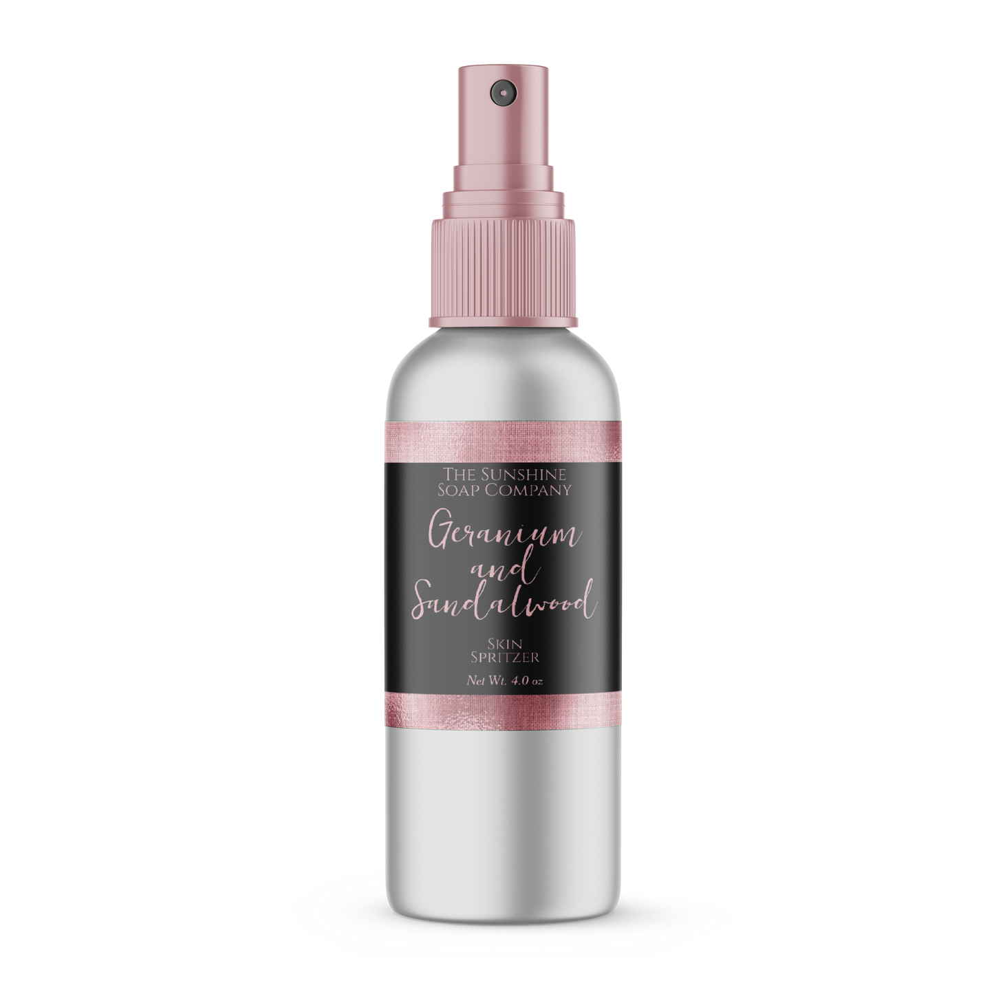 Handmade Soap and Cosmetics Product Packaging Label- Black with Faux Pink Foil - rectangle - 3.75" x 2"
