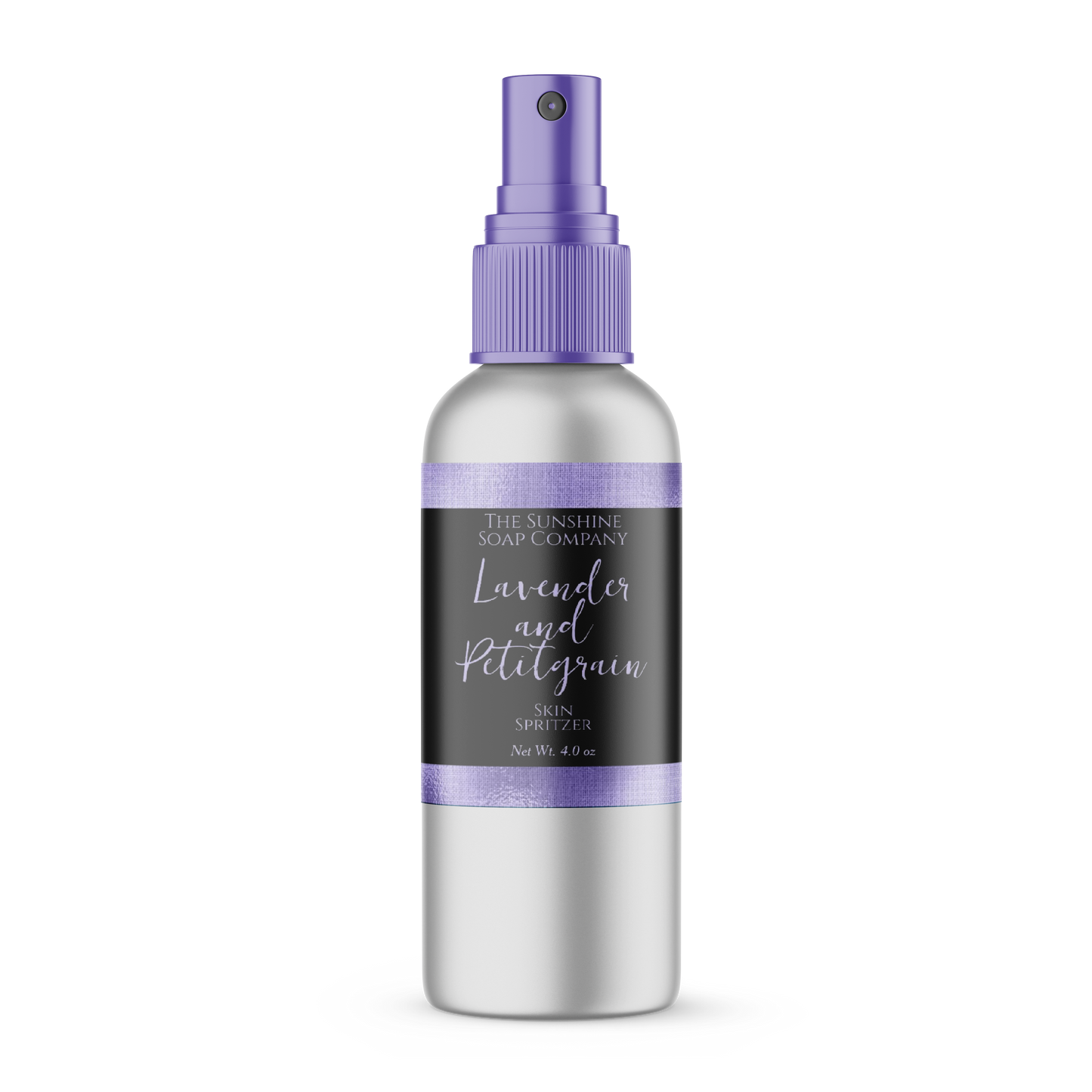 Handmade Soap and Cosmetics Product Packaging Label - Black with Faux Purple Foil - rectangle - 3.75" x 2"