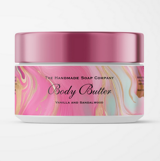 Cosmetics Jar Label - Pink Marble and Gold Foil