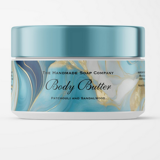 Cosmetics Jar Label - Blue Marble and Gold Foil