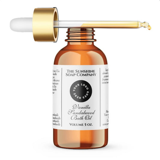 Waterproof white cosmetics dropper bottle label with logo