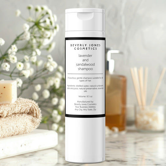 White black waterproof shampoo bottle label