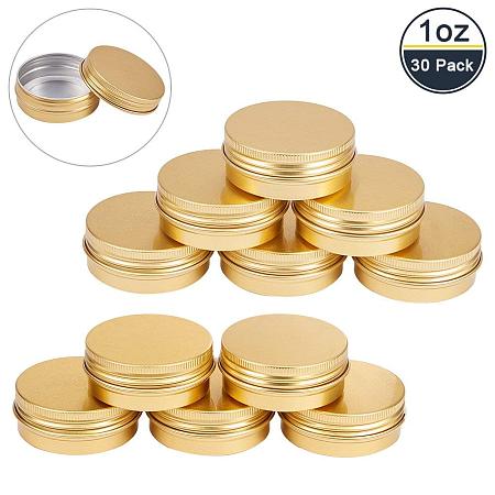 30 Pack 1 OZ Gold Screw Top Round Aluminum Cans For Packaging Balms and Salves