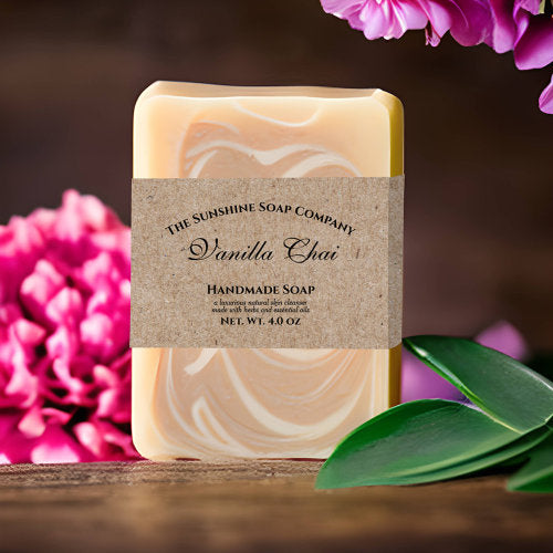 Elegant Kraft Paper Style Soap Belly Band