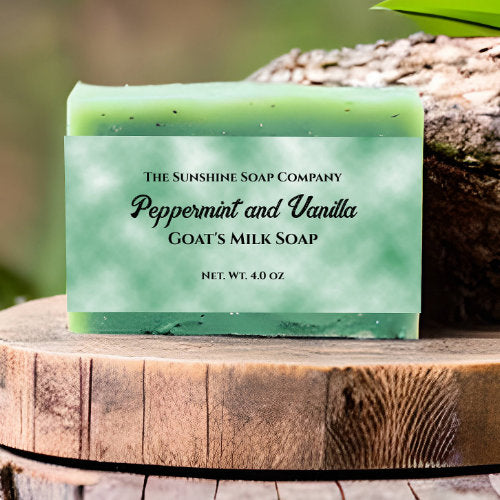 Green Parchment Paper Style Soap Belly Band