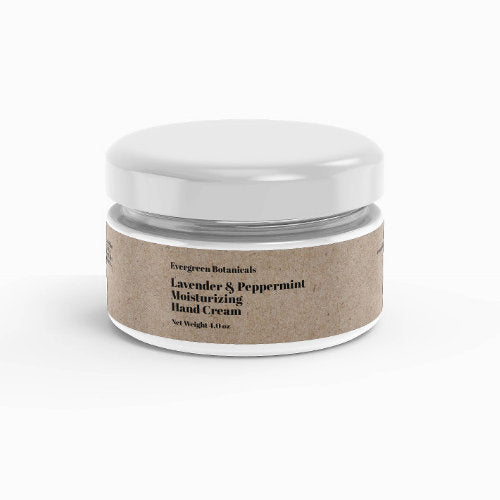 Modern kraft cosmetics jar label 1 x 7.25