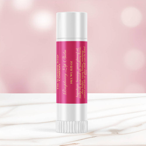 Vintage style lip balm tube label - pink