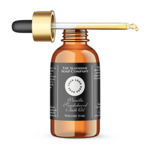 Waterproof black cosmetics dropper bottle label with logo