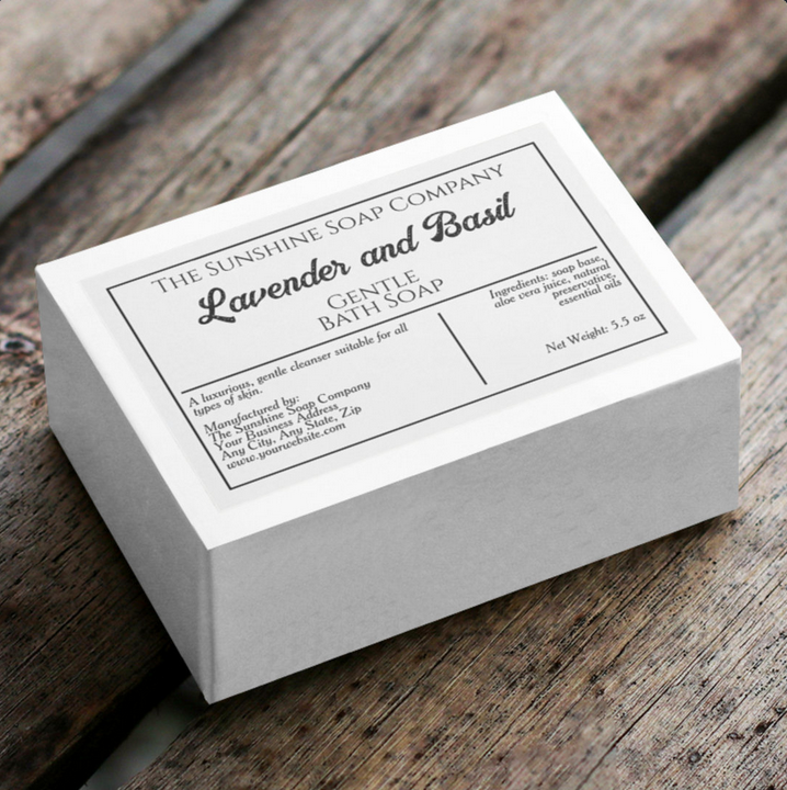 Simple Elegance Waterproof Product Labels for Soap and Cosmetics