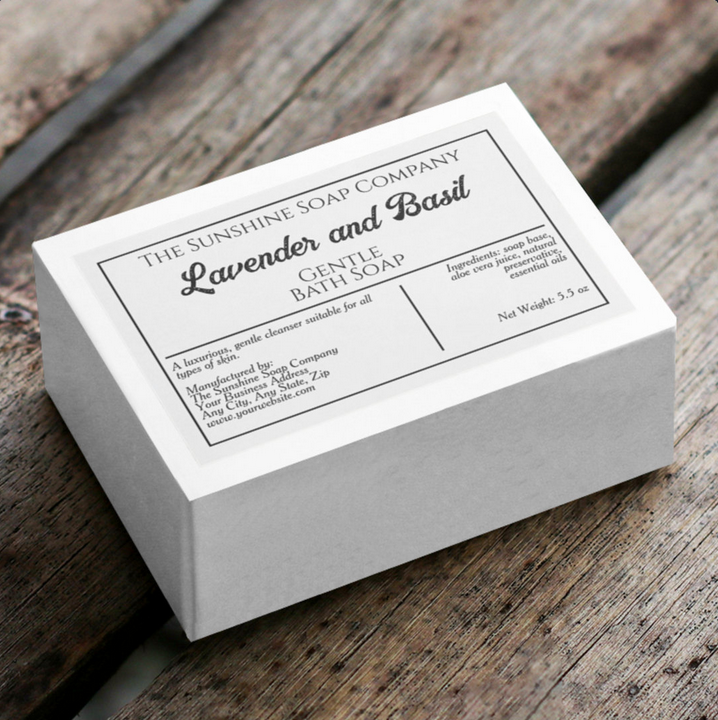Simple Elegance Product Labels for Soap and Cosmetics