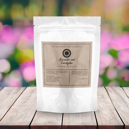 Bath Salts Pouch and Jar Labels