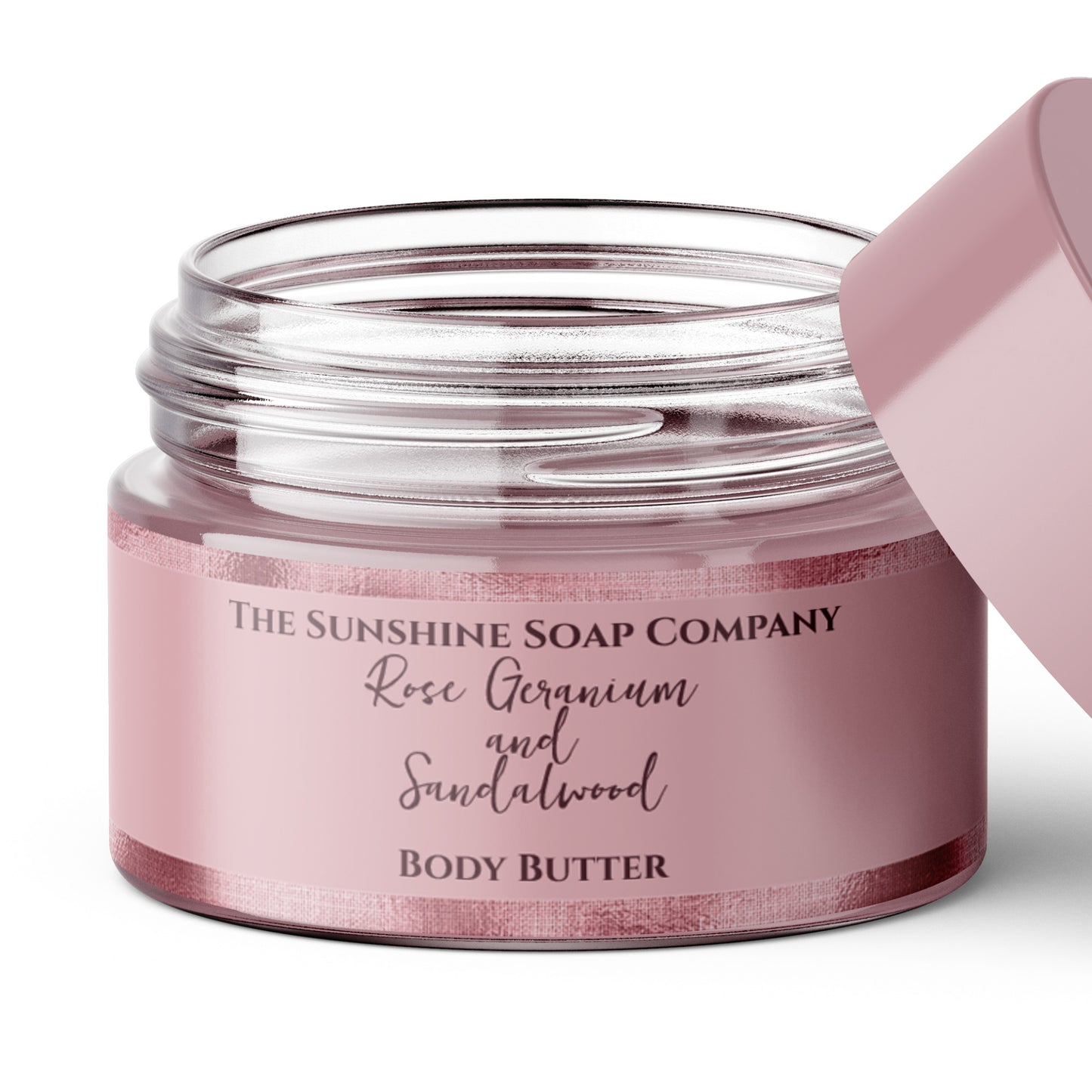 Cosmetics Jar Label - Blush Pink with Pink Foil -  1" x 7.25"
