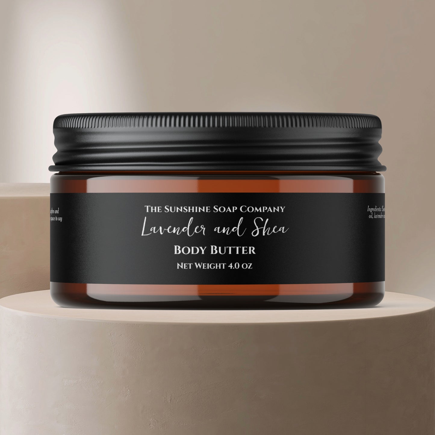 Minimalist Black Cosmetics Jar Label - 1" x 7.25"