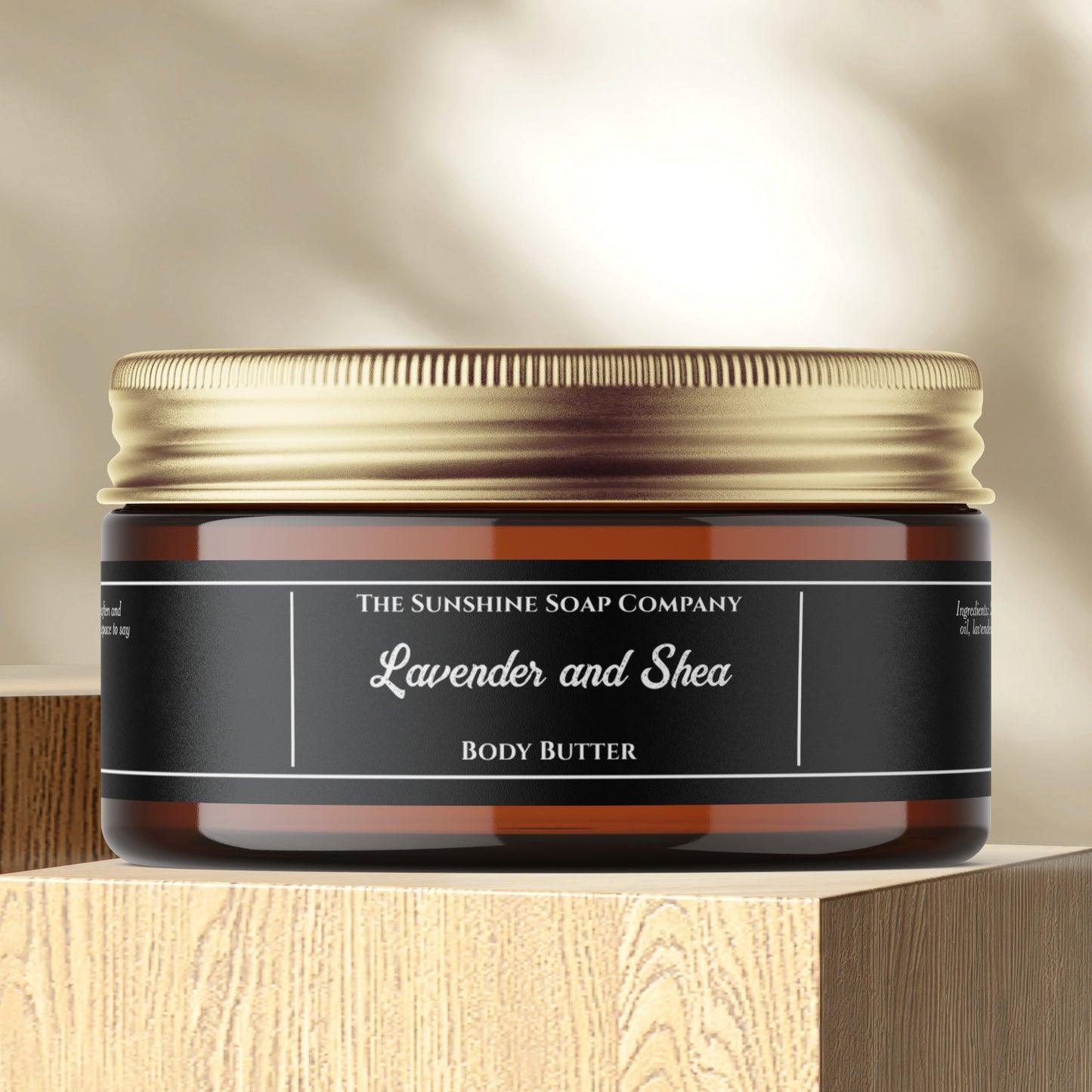 Black Cosmetics Jar Label 1 x 7.25