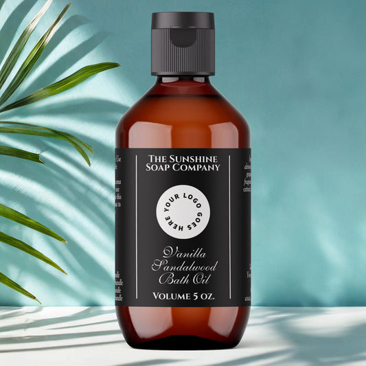 Black Cosmetics Bottle label with logo