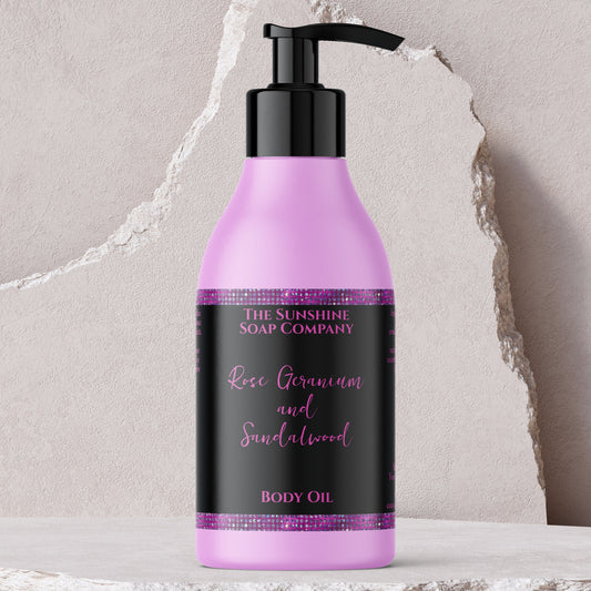 Magenta Glitter & Black Cosmetics Bottle Label