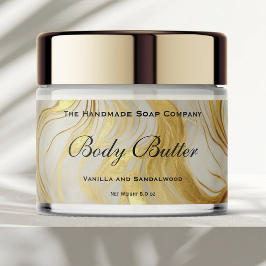 Cosmetics Jar Label - Ivory Marble and Gold