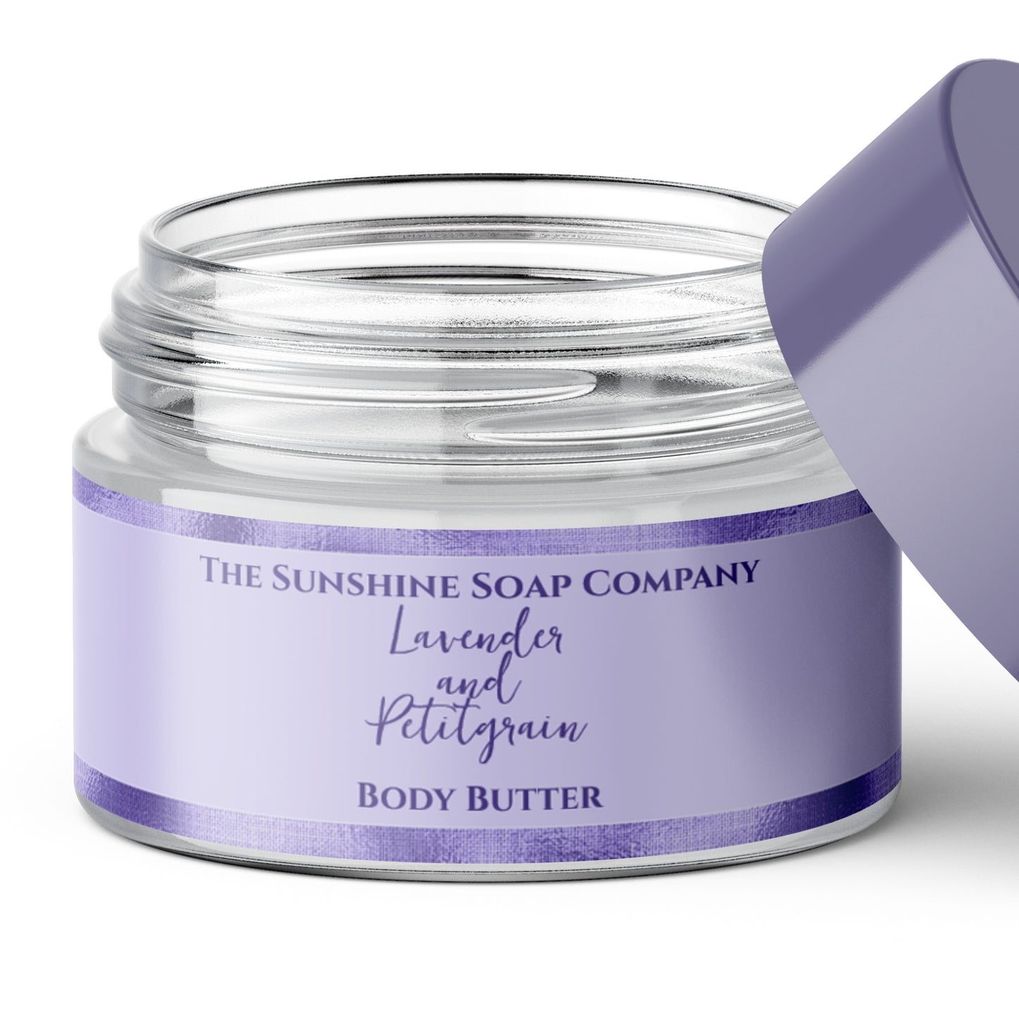 Cosmetics Jar Label - Purple with Purple Foil -  1" x 7.25"