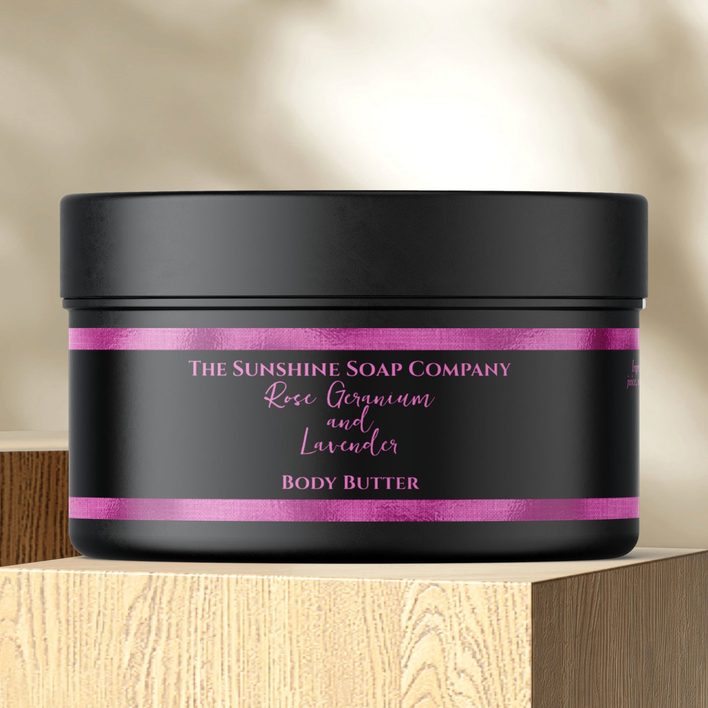 Cosmetics Jar Label - Black and Fuchsia Foil -  1" x 7.25"
