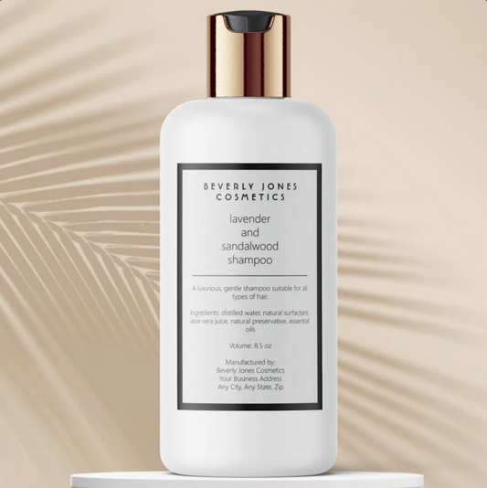 White black waterproof shampoo bottle label