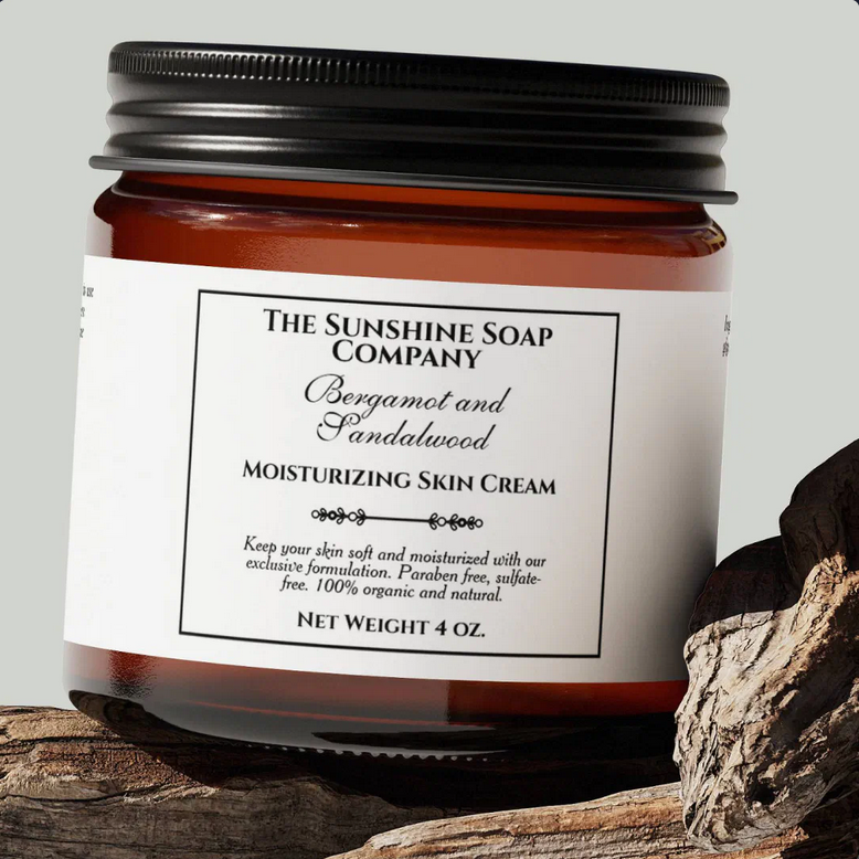 Waterproof Vintage Style White Cosmetics Jar Label 8.25" x 1.75"