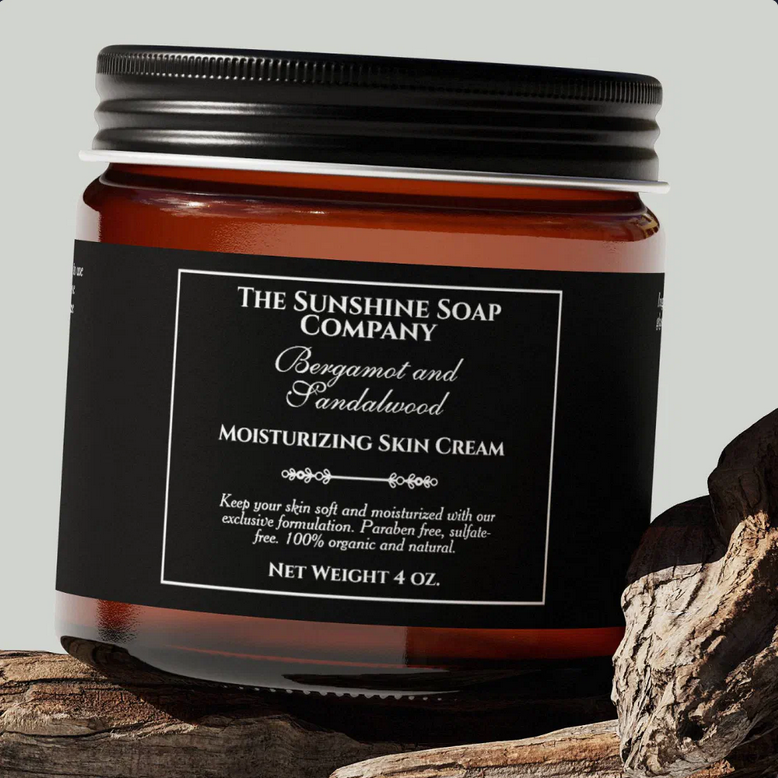 Waterproof Vintage Style Black Cosmetics Jar Label With Rectangular Frame