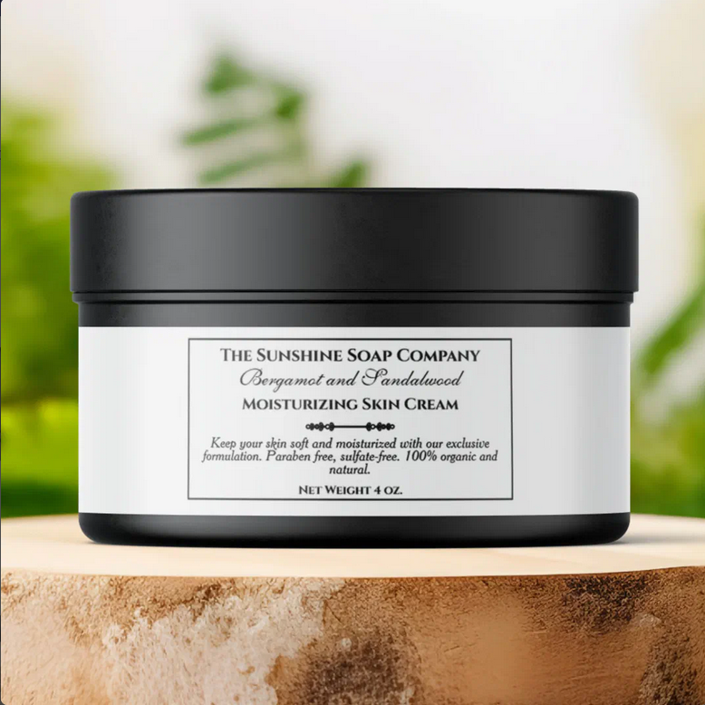 Vintage Style White Cosmetics Jar Label with Rectangular Frame