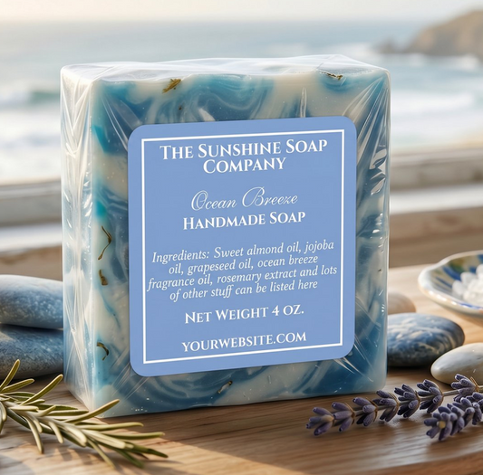 Simple Blue Soap and Cosmetics Label