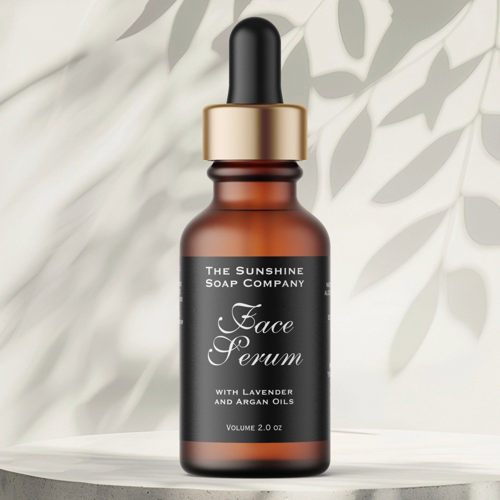 Black Classic Face Serum Dropper Bottle Label
