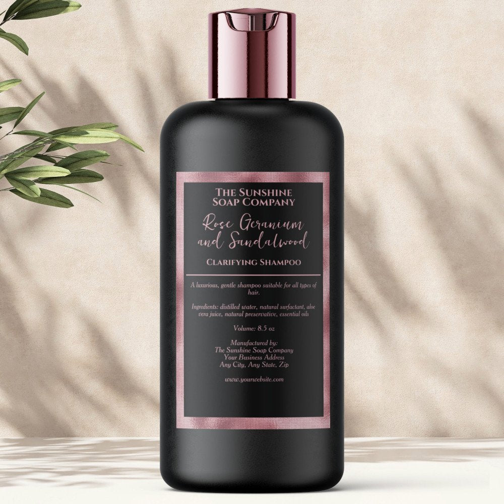Black Pink foil waterproof cosmetics bottle label