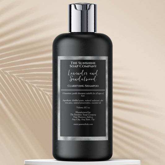 Black & Silver waterproof cosmetics bottle label