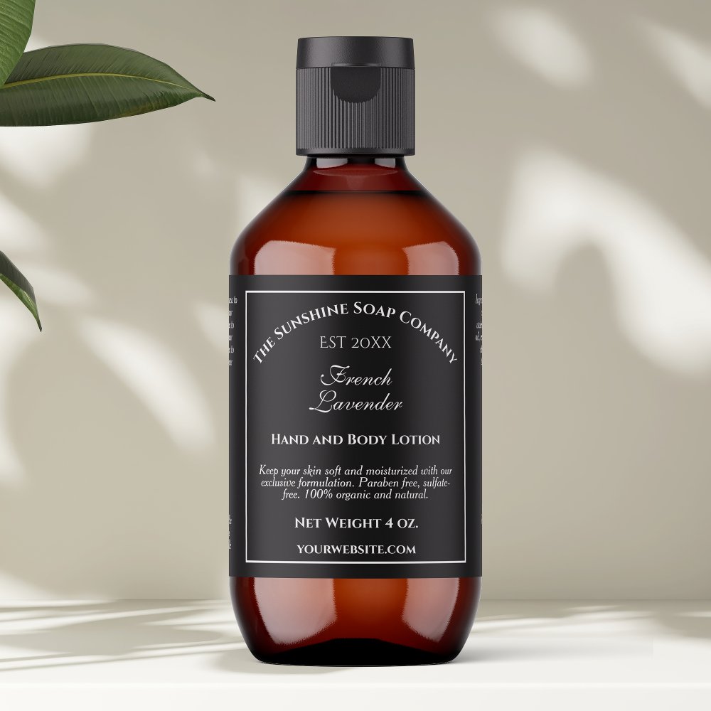 Black Year Established Cosmetics Bottle Label
