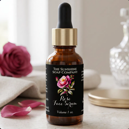 Black Rose Dropper bottle label 2.375 x 1.25