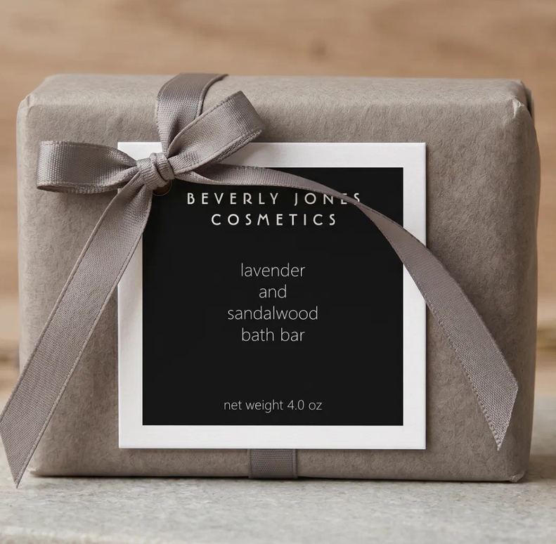 Elegant Minimalist Black and White Product Tag