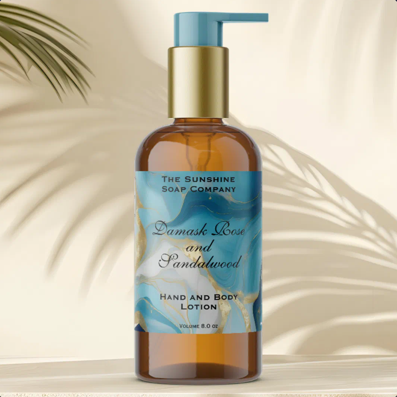Blue Marble and Gold Foil Cosmetics Bottle Label
